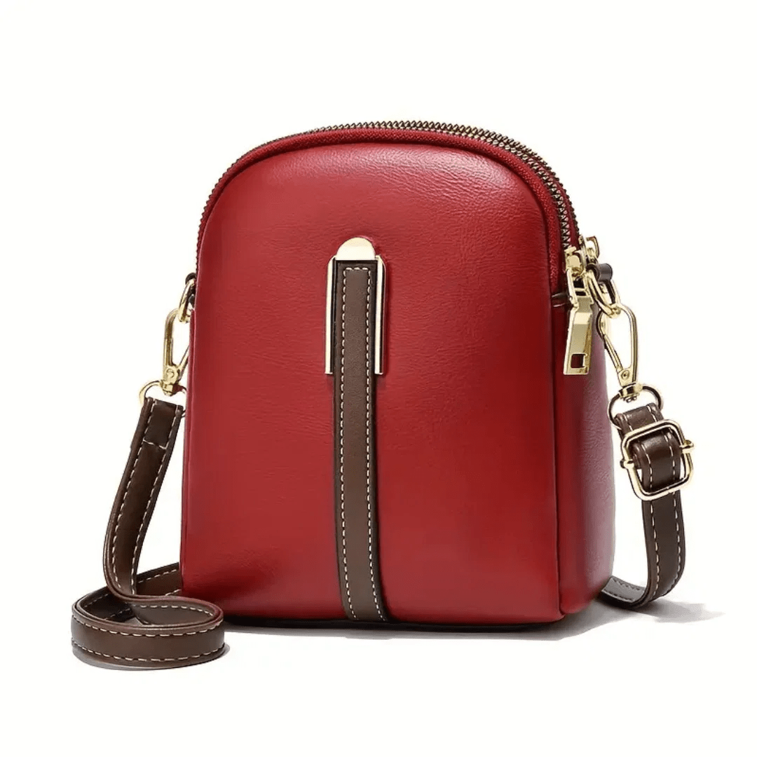 Bolsa de Ombro Fendy Original: Feita em Couro Bolsa Ombro MRL-172 Miralleve Vermelha