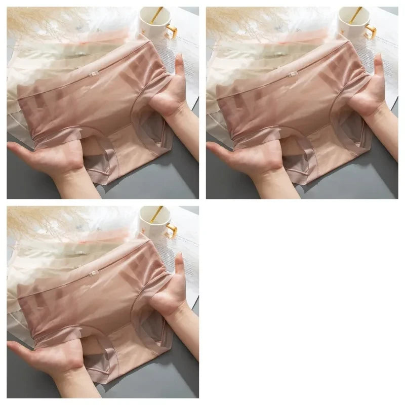 3 Kit Calcinhas de Seda Gelo sem Costura + Frete Grátis