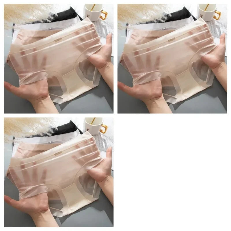 3 Kit Calcinhas de Seda Gelo sem Costura + Frete Grátis