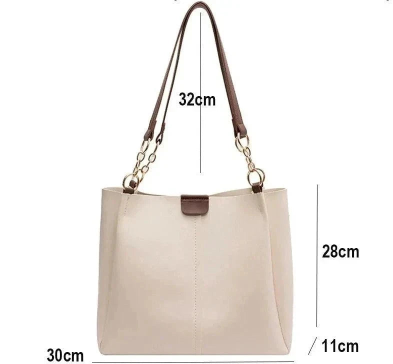 Conjunto de Bolsa de Ombro + Bolsa de Mão Marselha™ Moda Francesa Conjunto Bolsa MRL-136 Miralleve