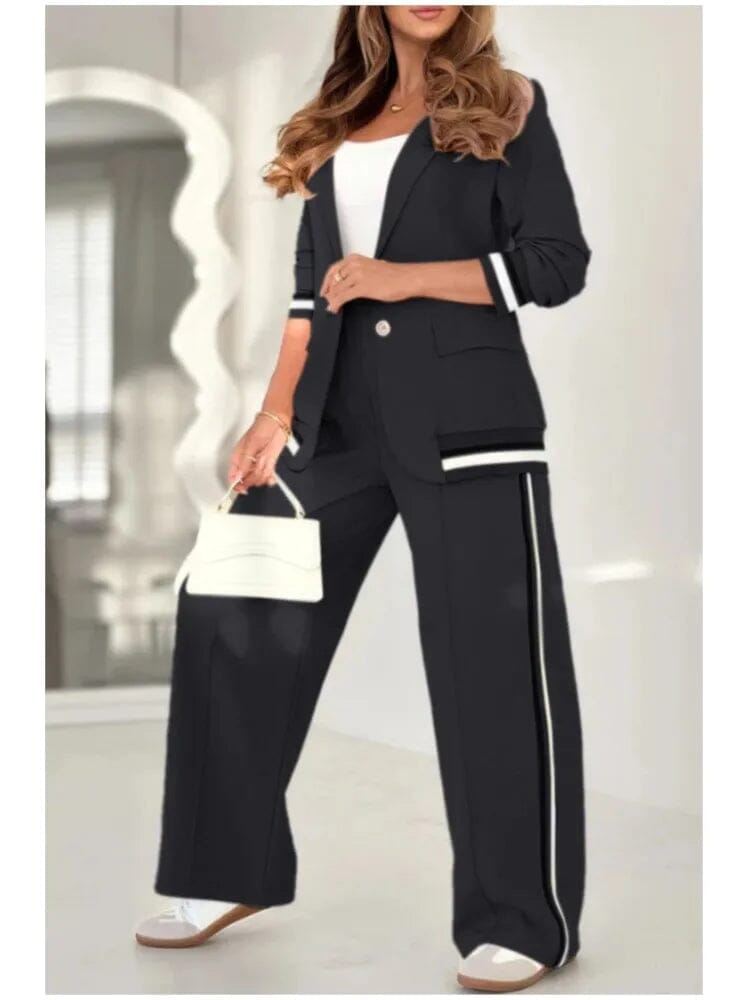 Conjunto Casaquinho e Calça Luiza — Cor: Preto