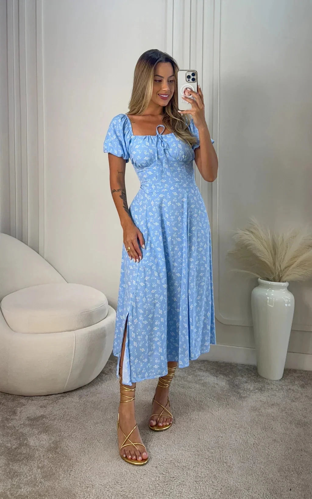 Vestido Jasmine Vestido Jasmine MRL-041 Miralleve PP Azul Bebê