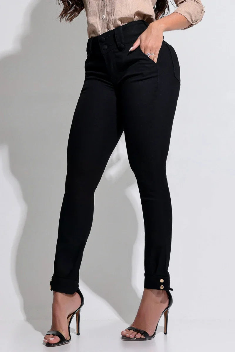 Miralleve | Calça Jeans Modeladora Preta CH106 | foto 5
