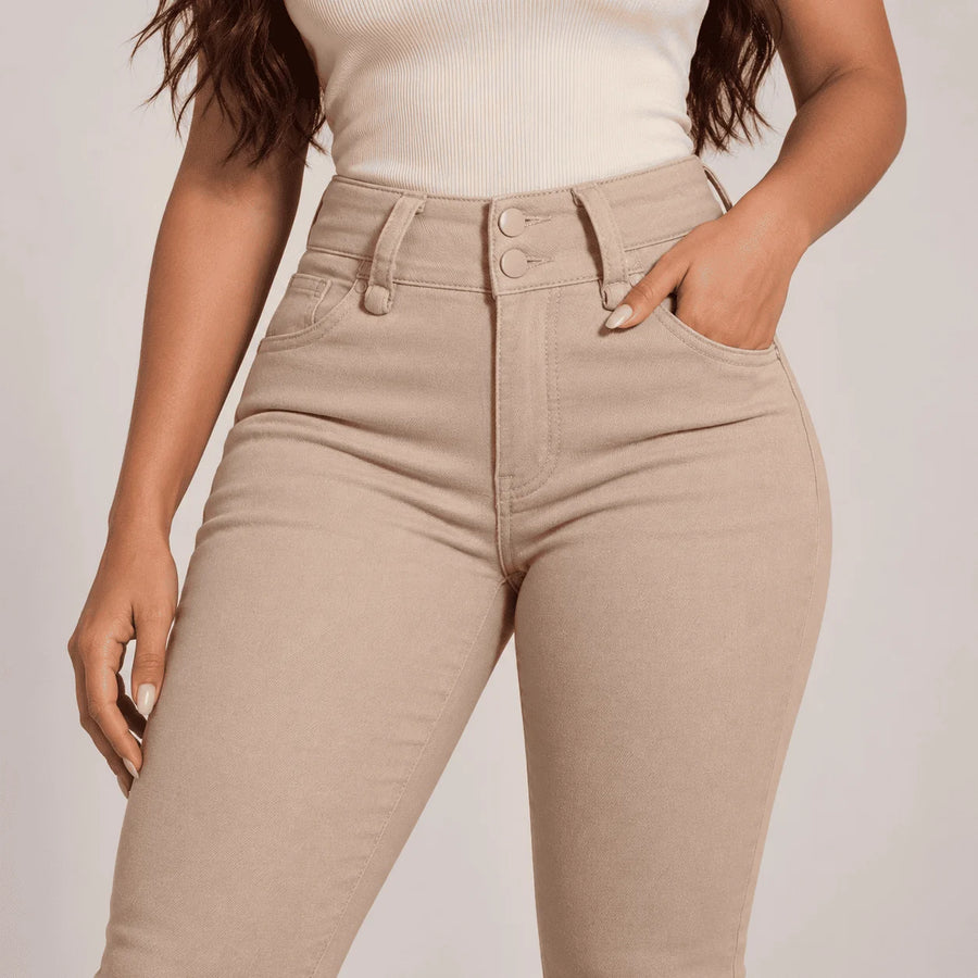 Calça Jeans Modeladora - Preto que Não Desbota