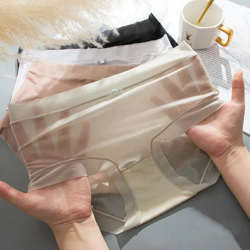 3 Kit Calcinhas de Seda Gelo sem Costura + Frete Grátis