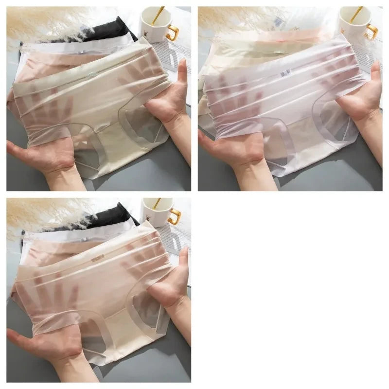 3 Kit Calcinhas de Seda Gelo sem Costura + Frete Grátis