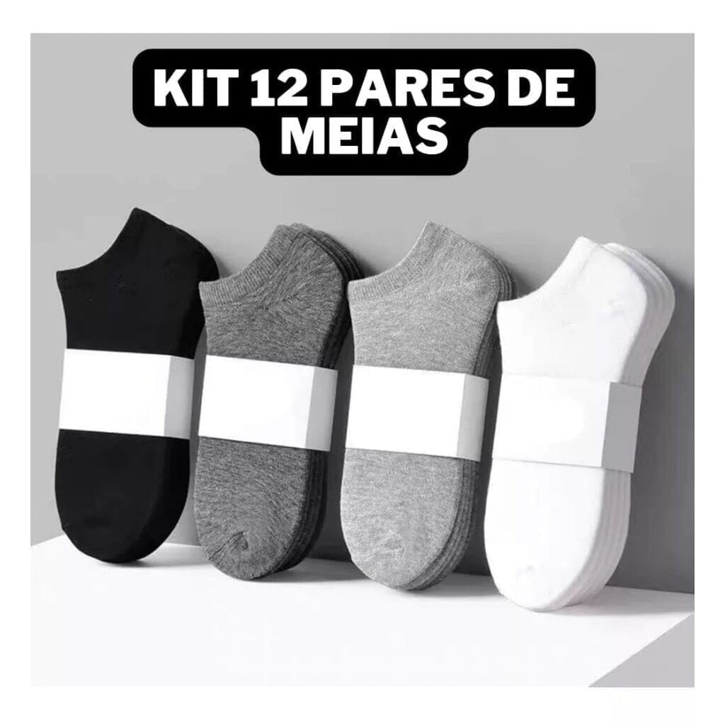 Kit 12 Pares de Meias Soquete Miralleve - foto 1