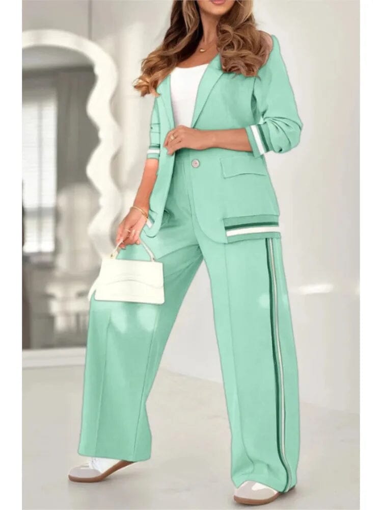 Conjunto Casaquinho e Calça Luiza — Cor: Verde Claro