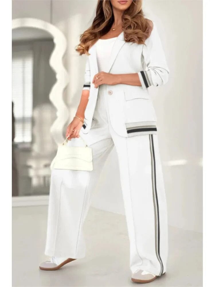 Conjunto Casaquinho e Calça Luiza — Cor: Branco