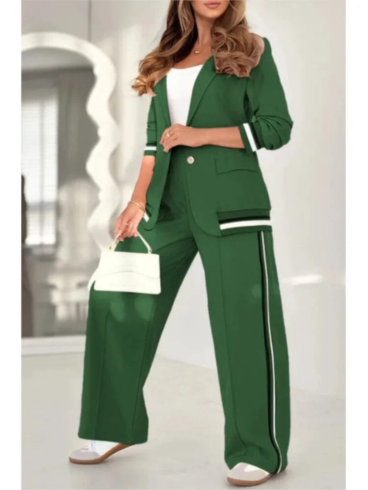 Conjunto Casaquinho e Calça Luiza — Cor: Verde Militar