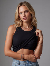 Regata Nina com Sutiã Embutido Canelada [Compre 1 Leve 3]