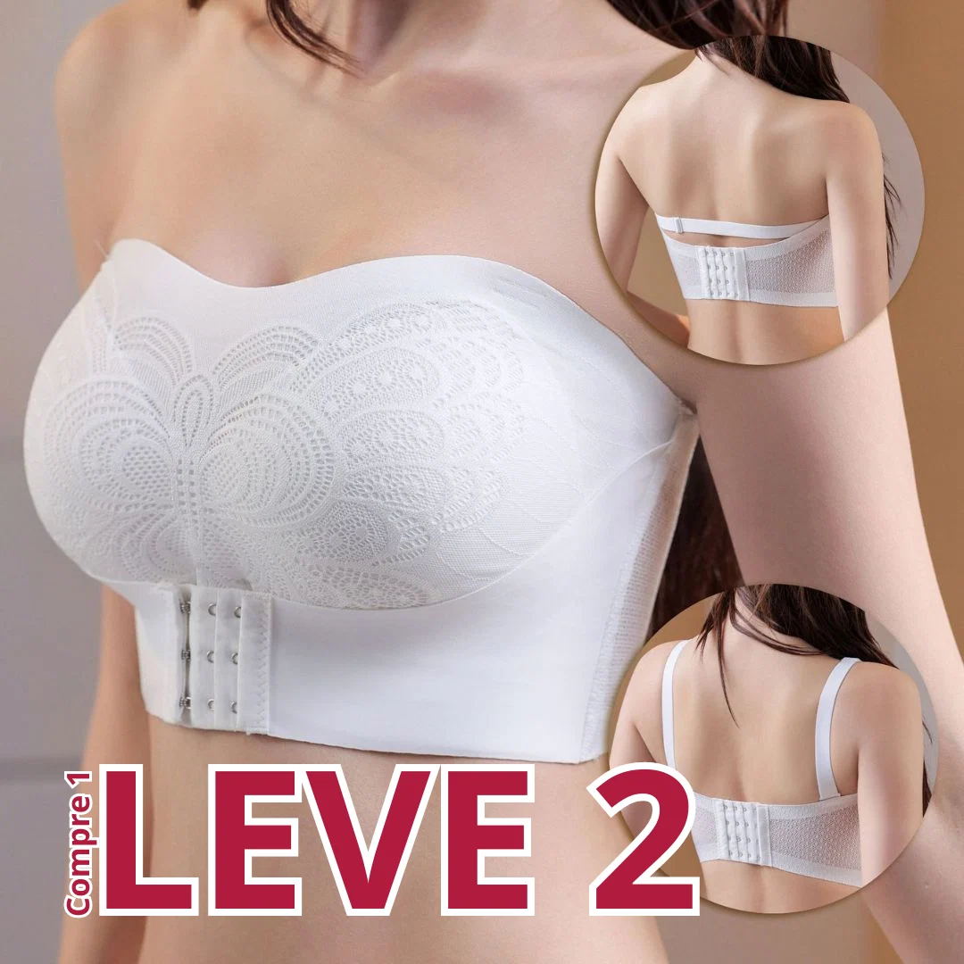 2 Sutiã Ultra Sustentação com Efeito Silicone Elisa 360º