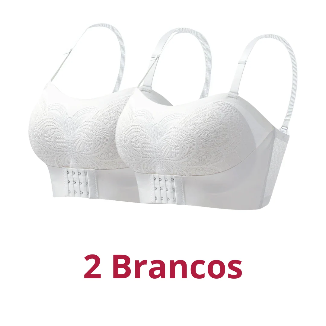 2 Sutiã Ultra Sustentação com Efeito Silicone Elisa 360º